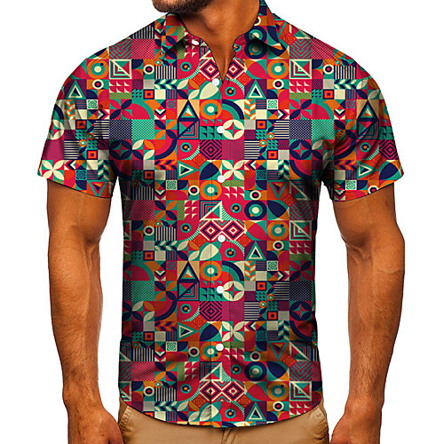 Men's Shirt 3D Print Graphic Prints Button-Down Short Sleeve Street Tops Casual Fashion Classic Breathable Red
Men's Shirt 3D Print Graphic Prints Button-Down Short Sleeve Street Tops Casual Fashion Classic Breathable Red