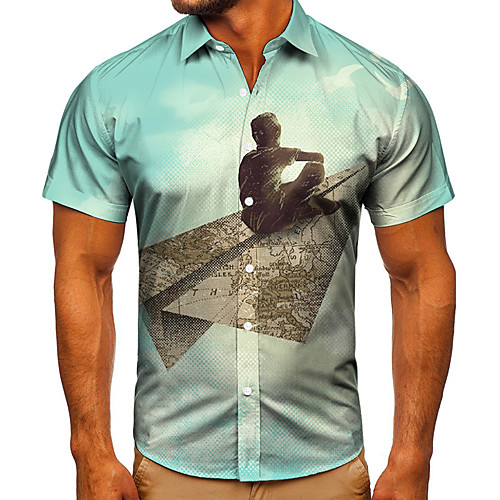 Men's Shirt 3D Print Graphic Prints Paper Airplane Button-Down Short Sleeve Street Tops Casual Fashion Classic Breathable Blue
Men's Shirt 3D Print Graphic Prints Paper Airplane Button-Down Short Sleeve Street Tops Casual Fashion Classic Breathable Blue