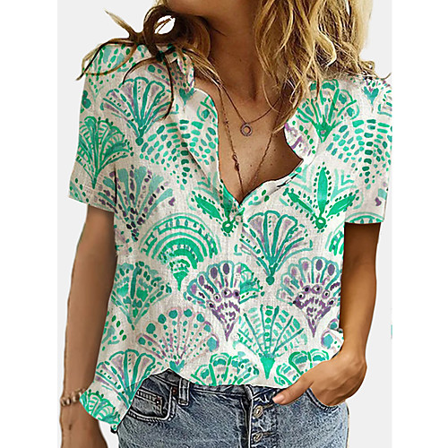 Women's Bohemian Theme Blouse Shirt Graphic Button Print Shirt Collar Basic Streetwear Boho Tops Purple Green
Women's Bohemian Theme Blouse Shirt Graphic Button Print Shirt Collar Basic Streetwear Boho Tops Purple Green