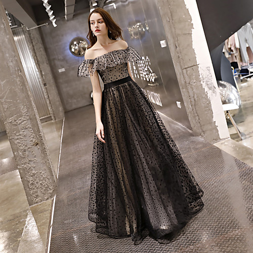 A-Line Color Block Elegant Engagement Formal Evening Dress Off Shoulder Sleeveless Floor Length Tulle with Pattern / Print 2021
A-Line Color Block Elegant Engagement Formal Evening Dress Off Shoulder Sleeveless Floor Length Tulle with Pattern / Print 2021