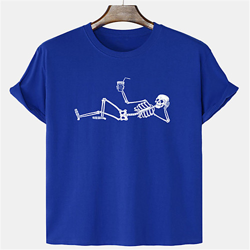 Men's Unisex T shirt Shirt Hot Stamping Graphic Prints Skull Plus Size Print Short Sleeve Daily Tops 100% Cotton Basic Casual Round Neck Blue Yellow Blushing Pink / Summer
Men's Unisex T shirt Shirt Hot Stamping Graphic Prints Skull Plus Size Print Short Sleeve Daily Tops 100% Cotton Basic Casual Round Neck Blue Yellow Blushing Pink / Summer