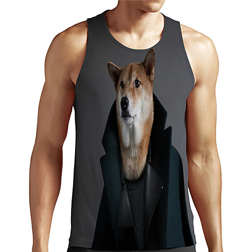 Men's Unisex Tank Top Undershirt 3D Print Dog Graphic Prints Animal Plus Size Print Sleeveless Casual Tops Basic Designer Big and Tall Dark Gray
Men's Unisex Tank Top Undershirt 3D Print Dog Graphic Prints Animal Plus Size Print Sleeveless Casual Tops Basic Designer Big and Tall Dark Gray