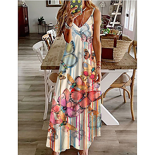 Women's A Line Dress Maxi long Dress Blushing Pink Sleeveless Butterfly Animal Print Spring Summer V Neck Casual Holiday 2021 S M L XL XXL 3XL
Women's A Line Dress Maxi long Dress Blushing Pink Sleeveless Butterfly Animal Print Spring Summer V Neck Casual Holiday 2021 S M L XL XXL 3XL