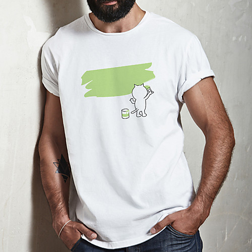 Men's Unisex Tee T shirt Hot Stamping Cat Graphic Prints Plus Size Print Short Sleeve Casual Tops Cotton Basic Cartoon Designer Big and Tall White
Men's Unisex Tee T shirt Hot Stamping Cat Graphic Prints Plus Size Print Short Sleeve Casual Tops Cotton Basic Cartoon Designer Big and Tall White
