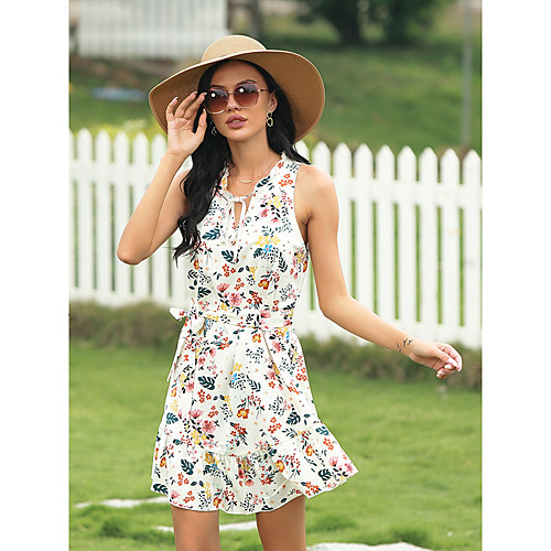 Women's Swing Dress Knee Length Dress White Sleeveless Print Spring Summer Casual / Daily 2021 M L XL 2XL 3XL
Women's Swing Dress Knee Length Dress White Sleeveless Print Spring Summer Casual / Daily 2021 M L XL 2XL 3XL