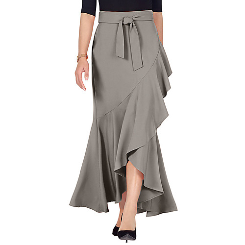 Women's Date Vacation Basic Streetwear Skirts Solid Colored Drawstring Ruffle Blushing Pink Green Light gray
Women's Date Vacation Basic Streetwear Skirts Solid Colored Drawstring Ruffle Blushing Pink Green Light gray