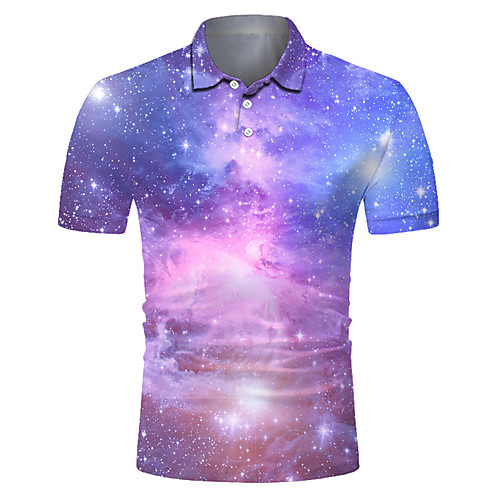Men's Golf Shirt Tennis Shirt 3D Print Galaxy Button-Down Short Sleeve Street Tops Casual Fashion Cool Breathable Blushing Pink / Sports
Men's Golf Shirt Tennis Shirt 3D Print Galaxy Button-Down Short Sleeve Street Tops Casual Fashion Cool Breathable Blushing Pink / Sports