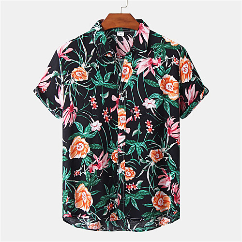 Men's Shirt Floral Button-Down Short Sleeve Casual Tops Cotton Casual Fashion Hawaiian Breathable Black
Men's Shirt Floral Button-Down Short Sleeve Casual Tops Cotton Casual Fashion Hawaiian Breathable Black