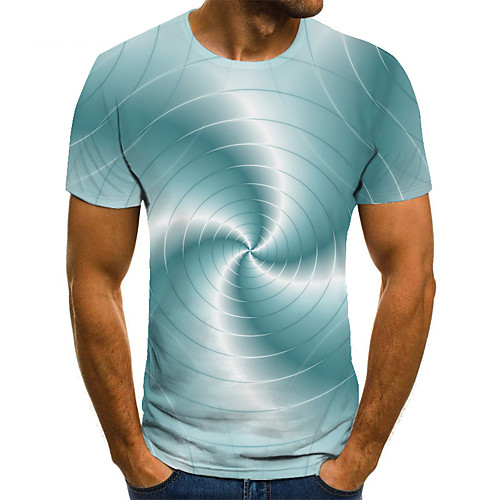 Men's Unisex Tee T shirt 3D Print Graphic Prints Spiral Stripe Plus Size Print Short Sleeve Casual Tops Basic Fashion Designer Big and Tall Blue
Men's Unisex Tee T shirt 3D Print Graphic Prints Spiral Stripe Plus Size Print Short Sleeve Casual Tops Basic Fashion Designer Big and Tall Blue