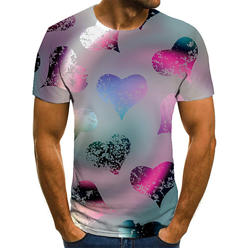 Men's Unisex Tee T shirt 3D Print Heart Graphic Prints Plus Size Print Short Sleeve Casual Tops Basic Fashion Designer Big and Tall Gray
Men's Unisex Tee T shirt 3D Print Heart Graphic Prints Plus Size Print Short Sleeve Casual Tops Basic Fashion Designer Big and Tall Gray