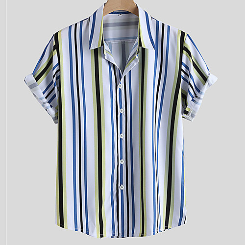 Men's Shirt Striped Button-Down Short Sleeve Casual Tops Cotton Casual Fashion Breathable Comfortable Blue Yellow Orange
Men's Shirt Striped Button-Down Short Sleeve Casual Tops Cotton Casual Fashion Breathable Comfortable Blue Yellow Orange