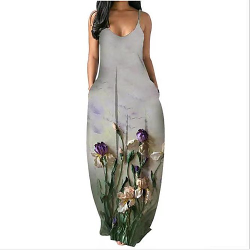 Women's Strap Dress Maxi long Dress Yellow Gray Green Light Green Sleeveless Floral Print Summer V Neck Casual Slim 2021 S M L XL
Women's Strap Dress Maxi long Dress Yellow Gray Green Light Green Sleeveless Floral Print Summer V Neck Casual Slim 2021 S M L XL
