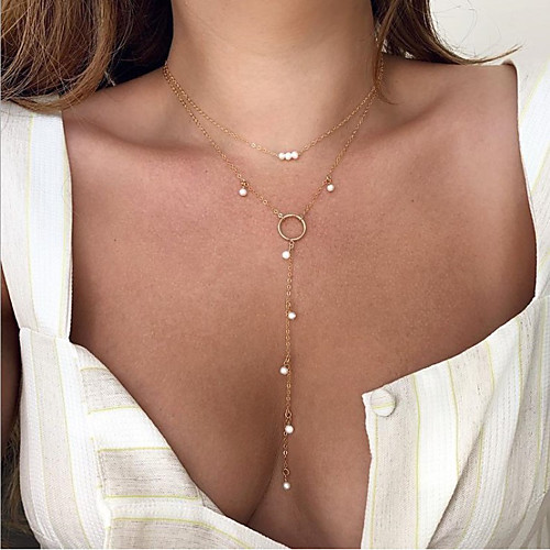 Women's Necklace Y Necklace Tassel Simple Fashion European Sweet Imitation Pearl Alloy Gold 40-60 cm Necklace Jewelry For Anniversary Party Evening Street Birthday Party Festival
Women's Necklace Y Necklace Tassel Simple Fashion European Sweet Imitation Pearl Alloy Gold 40-60 cm Necklace Jewelry For Anniversary Party Evening Street Birthday Party Festival