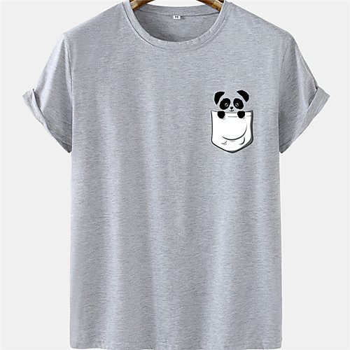 Men's Unisex Tee T shirt Hot Stamping Graphic Prints Panda Plus Size Short Sleeve Casual Tops 100% Cotton Basic Designer Big and Tall White Khaki Gray
Men's Unisex Tee T shirt Hot Stamping Graphic Prints Panda Plus Size Short Sleeve Casual Tops 100% Cotton Basic Designer Big and Tall White Khaki Gray