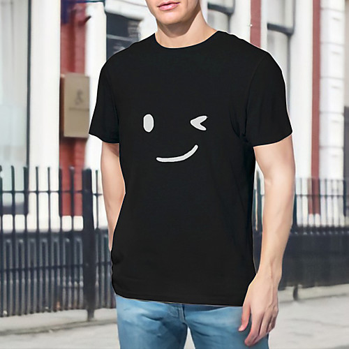 Men's Unisex T shirt Shirt Hot Stamping Graphic Prints Smiley Face Plus Size Print Short Sleeve Daily Tops 100% Cotton Basic Casual Round Neck White Blushing Pink Black / Summer
Men's Unisex T shirt Shirt Hot Stamping Graphic Prints Smiley Face Plus Size Print Short Sleeve Daily Tops 100% Cotton Basic Casual Round Neck White Blushing Pink Black / Summer