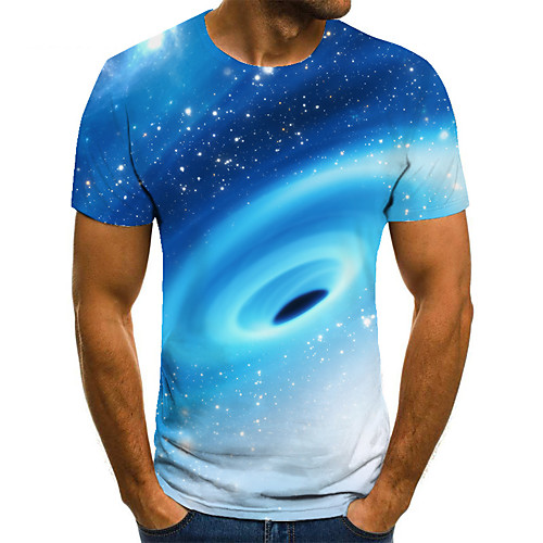 Men's Unisex Tee T shirt 3D Print Galaxy Graphic Prints Plus Size Print Short Sleeve Casual Tops Basic Fashion Designer Big and Tall Blue
Men's Unisex Tee T shirt 3D Print Galaxy Graphic Prints Plus Size Print Short Sleeve Casual Tops Basic Fashion Designer Big and Tall Blue