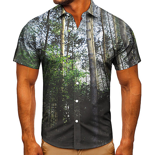 Men's Shirt 3D Print Graphic Prints Forest Button-Down Short Sleeve Street Tops Casual Fashion Classic Breathable Green
Men's Shirt 3D Print Graphic Prints Forest Button-Down Short Sleeve Street Tops Casual Fashion Classic Breathable Green