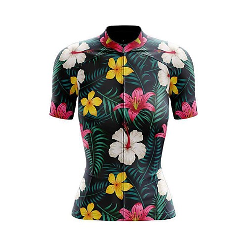 21Grams Women's Short Sleeve Cycling Jersey Summer Spandex Polyester Black Floral Botanical Bike Jersey Top Mountain Bike MTB Road Bike Cycling Breathable Reflective Strips Back Pocket Sports
21Grams Women's Short Sleeve Cycling Jersey Summer Spandex Polyester Black Floral Botanical Bike Jersey Top Mountain Bike MTB Road Bike Cycling Breathable Reflective Strips Back Pocket Sports