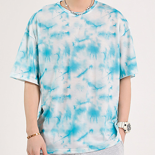 Men's Unisex Tee T shirt Hot Stamping Tie Dye Graphic Prints Plus Size Short Sleeve Casual Tops 100% Cotton Basic Vintage Designer Big and Tall Blue
Men's Unisex Tee T shirt Hot Stamping Tie Dye Graphic Prints Plus Size Short Sleeve Casual Tops 100% Cotton Basic Vintage Designer Big and Tall Blue