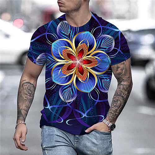 Men's Tee T shirt Shirt 3D Print Floral Graphic Prints Print Short Sleeve Daily Tops Casual Designer Big and Tall Round Neck Blue / Summer
Men's Tee T shirt Shirt 3D Print Floral Graphic Prints Print Short Sleeve Daily Tops Casual Designer Big and Tall Round Neck Blue / Summer
