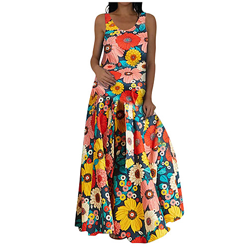 Women's Loose Maxi long Dress Bright yellow Red Sleeveless Floral Botanical Flower Tropical Flowers Spring Summer Party Casual / Daily Loose 2021 S M L XL 2XL
Women's Loose Maxi long Dress Bright yellow Red Sleeveless Floral Botanical Flower Tropical Flowers Spring Summer Party Casual / Daily Loose 2021 S M L XL 2XL
