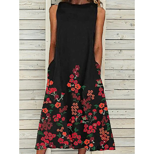 Women's A Line Dress Midi Dress Black Sleeveless Pattern Summer Casual 2021 S M L XL XXL XXXL
Women's A Line Dress Midi Dress Black Sleeveless Pattern Summer Casual 2021 S M L XL XXL XXXL