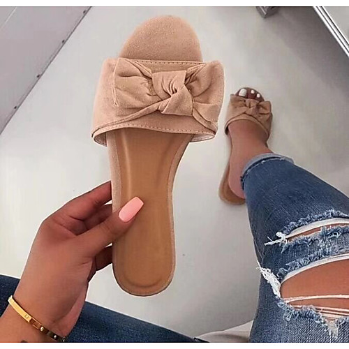 Women's Sandals Outdoor Slippers Flat Heel Round Toe PU Bowknot Solid Colored Almond Yellow Black
Women's Sandals Outdoor Slippers Flat Heel Round Toe PU Bowknot Solid Colored Almond Yellow Black