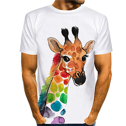 Men's Tee T shirt 3D Print Graphic Prints Deer Print Short Sleeve Daily Tops Casual Designer Big and Tall White
Men's Tee T shirt 3D Print Graphic Prints Deer Print Short Sleeve Daily Tops Casual Designer Big and Tall White