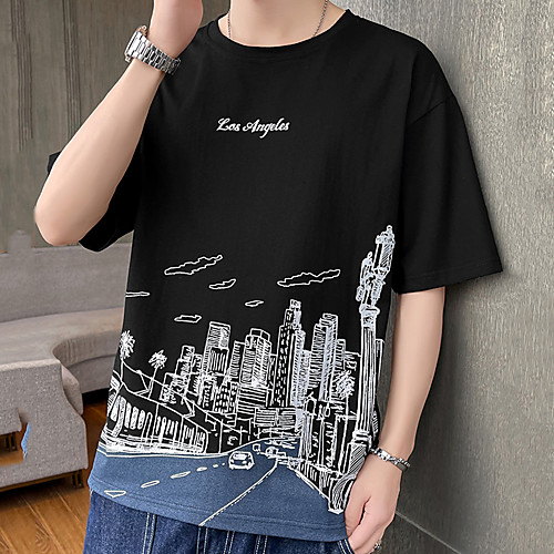 Men's Unisex Tee T shirt Hot Stamping Graphic Prints City Landscape Plus Size Print Short Sleeve Casual Tops Cotton Basic Fashion Designer Big and Tall White Black Light gray
Men's Unisex Tee T shirt Hot Stamping Graphic Prints City Landscape Plus Size Print Short Sleeve Casual Tops Cotton Basic Fashion Designer Big and Tall White Black Light gray