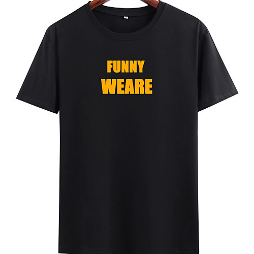 Men's Unisex Tee T shirt Hot Stamping Graphic Prints Letter Plus Size Short Sleeve Casual Tops 100% Cotton Basic Designer Big and Tall Black
Men's Unisex Tee T shirt Hot Stamping Graphic Prints Letter Plus Size Short Sleeve Casual Tops 100% Cotton Basic Designer Big and Tall Black