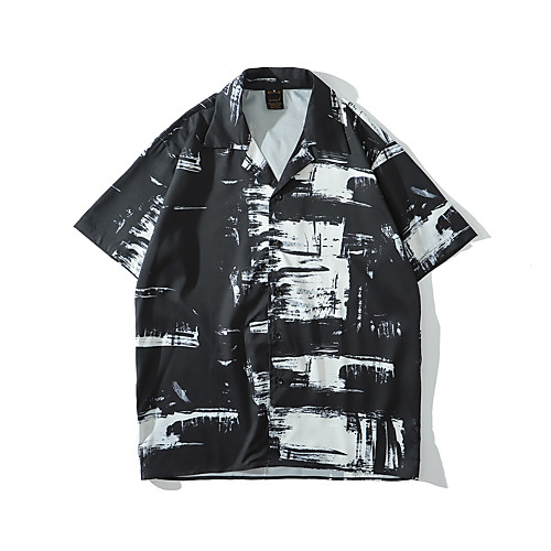 Men's Shirt Other Prints Graphic Button-Down Print Short Sleeve Casual Tops Basic Hawaiian Distressed Button Down Collar Black / Summer
Men's Shirt Other Prints Graphic Button-Down Print Short Sleeve Casual Tops Basic Hawaiian Distressed Button Down Collar Black / Summer