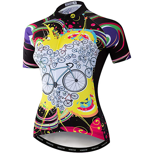 21Grams Women's Short Sleeve Cycling Jersey Summer Spandex Polyester Black Bike Jersey Top Mountain Bike MTB Road Bike Cycling Quick Dry Moisture Wicking Breathable Sports Clothing Apparel / Stretchy
21Grams Women's Short Sleeve Cycling Jersey Summer Spandex Polyester Black Bike Jersey Top Mountain Bike MTB Road Bike Cycling Quick Dry Moisture Wicking Breathable Sports Clothing Apparel / Stretchy