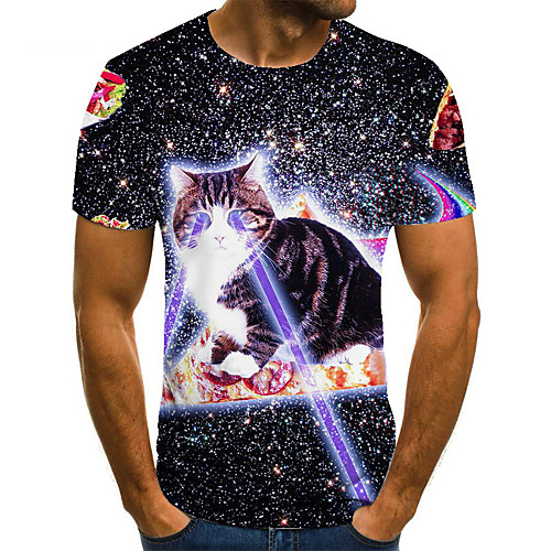 Men's Unisex Tee T shirt 3D Print Cat Graphic Prints Plus Size Print Short Sleeve Casual Tops Basic Fashion Designer Big and Tall Black
Men's Unisex Tee T shirt 3D Print Cat Graphic Prints Plus Size Print Short Sleeve Casual Tops Basic Fashion Designer Big and Tall Black