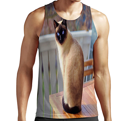 Men's Unisex Tank Top Undershirt 3D Print Cat Graphic Prints Animal Plus Size Print Sleeveless Casual Tops Basic Designer Big and Tall Rainbow
Men's Unisex Tank Top Undershirt 3D Print Cat Graphic Prints Animal Plus Size Print Sleeveless Casual Tops Basic Designer Big and Tall Rainbow