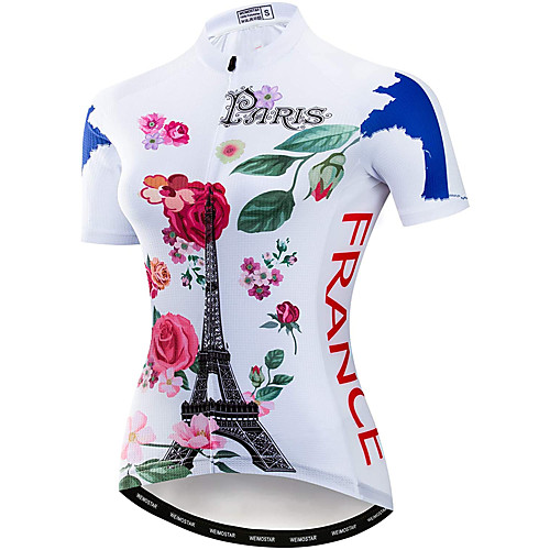 21Grams Women's Short Sleeve Cycling Jersey Summer Spandex Polyester White Rose Bike Jersey Top Mountain Bike MTB Road Bike Cycling Quick Dry Moisture Wicking Breathable Sports Clothing Apparel
21Grams Women's Short Sleeve Cycling Jersey Summer Spandex Polyester White Rose Bike Jersey Top Mountain Bike MTB Road Bike Cycling Quick Dry Moisture Wicking Breathable Sports Clothing Apparel