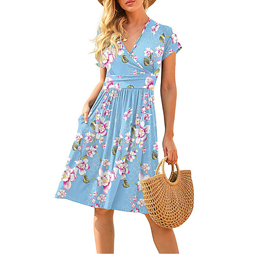 Women's A Line Dress Knee Length Dress Navy Blue print Black print Wave point Burgundy print Navy Print Sky blue print Blue Black Red Wine Short Sleeve Solid Color Summer Casual 2022 S M L XL XXL
Women's A Line Dress Knee Length Dress Navy Blue print Black print Wave point Burgundy print Navy Print Sky blue print Blue Black Red Wine Short Sleeve Solid Color Summer Casual 2022 S M L XL XXL