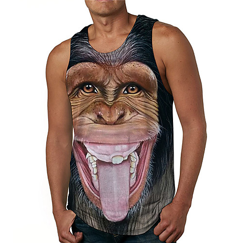 Men's Tank Top Undershirt Shirt 3D Print Graphic Prints Orangutan Print Sleeveless Daily Tops Casual Designer Big and Tall Round Neck Brown / Summer
Men's Tank Top Undershirt Shirt 3D Print Graphic Prints Orangutan Print Sleeveless Daily Tops Casual Designer Big and Tall Round Neck Brown / Summer