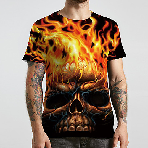 Men's Unisex Tee T shirt 3D Print Graphic Prints Skull Flame Plus Size Print Short Sleeve Casual Tops Basic Designer Big and Tall Orange
Men's Unisex Tee T shirt 3D Print Graphic Prints Skull Flame Plus Size Print Short Sleeve Casual Tops Basic Designer Big and Tall Orange