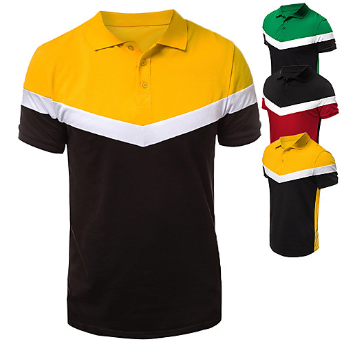 Men's Golf Shirt Tennis Shirt non-printing Color Block Short Sleeve Casual Tops Cotton Casual Yellow Green Black / Summer
Men's Golf Shirt Tennis Shirt non-printing Color Block Short Sleeve Casual Tops Cotton Casual Yellow Green Black / Summer