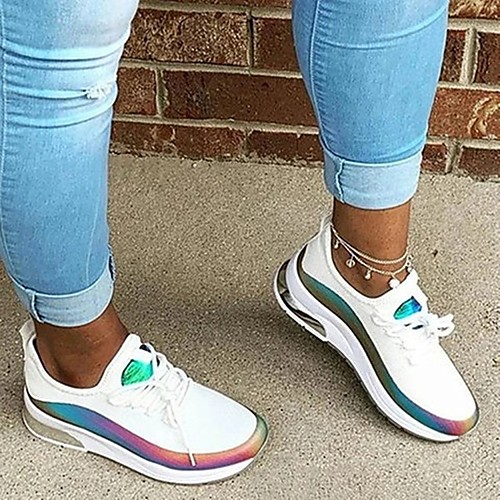 Women's Sneakers Wedge Heel Round Toe Synthetics Solid Colored White Black Pink
Women's Sneakers Wedge Heel Round Toe Synthetics Solid Colored White Black Pink