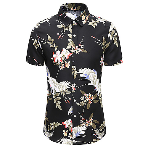 Men's Shirt Other Prints Floral Animal Plus Size Print Short Sleeve Casual Tops Hawaiian Black Navy Blue / Summer
Men's Shirt Other Prints Floral Animal Plus Size Print Short Sleeve Casual Tops Hawaiian Black Navy Blue / Summer