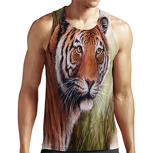 Men's Unisex Tank Top Undershirt 3D Print Graphic Prints Tiger Animal Plus Size Print Sleeveless Casual Tops Basic Designer Big and Tall Green
Men's Unisex Tank Top Undershirt 3D Print Graphic Prints Tiger Animal Plus Size Print Sleeveless Casual Tops Basic Designer Big and Tall Green