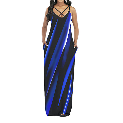 Women's Strap Dress Maxi long Dress Blue Purple Red Sleeveless Stripes Spring Summer Casual / Daily 2021 S M L XL XXL
Women's Strap Dress Maxi long Dress Blue Purple Red Sleeveless Stripes Spring Summer Casual / Daily 2021 S M L XL XXL