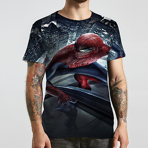 Men's Unisex Tee T shirt 3D Print Graphic Prints Spiderman Plus Size Print Short Sleeve Casual Tops Basic Designer Big and Tall Dark Gray
Men's Unisex Tee T shirt 3D Print Graphic Prints Spiderman Plus Size Print Short Sleeve Casual Tops Basic Designer Big and Tall Dark Gray