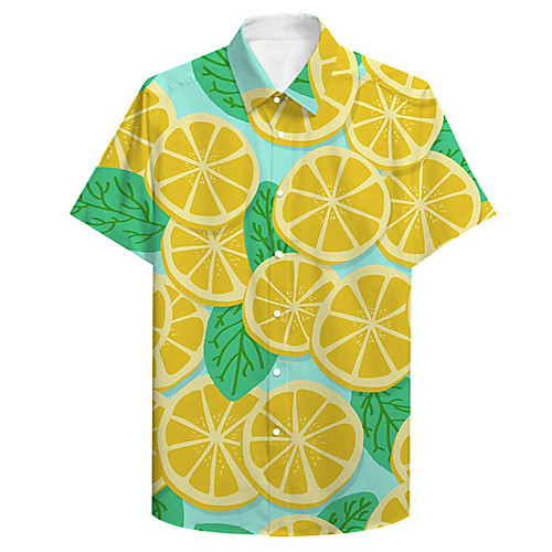 Men's Shirt 3D Print Lemon Plus Size 3D Print Button-Down Short Sleeve Casual Tops Casual Fashion Breathable Comfortable Green
Men's Shirt 3D Print Lemon Plus Size 3D Print Button-Down Short Sleeve Casual Tops Casual Fashion Breathable Comfortable Green