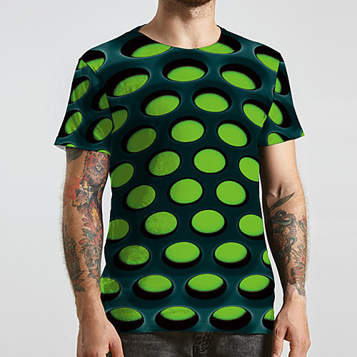 Men's Unisex Tee T shirt 3D Print Graphic Prints Geometry Plus Size Print Short Sleeve Casual Tops Basic Designer Big and Tall Green
Men's Unisex Tee T shirt 3D Print Graphic Prints Geometry Plus Size Print Short Sleeve Casual Tops Basic Designer Big and Tall Green