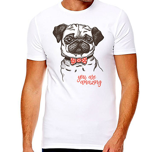 Men's Unisex Tee T shirt Hot Stamping Dog Graphic Prints Plus Size Print Short Sleeve Casual Tops Cotton Basic Designer Big and Tall White
Men's Unisex Tee T shirt Hot Stamping Dog Graphic Prints Plus Size Print Short Sleeve Casual Tops Cotton Basic Designer Big and Tall White