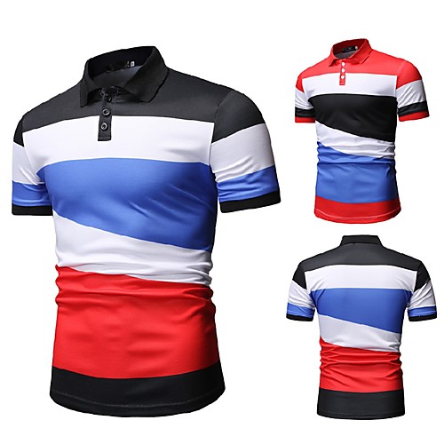 Men's Golf Shirt Other Prints Color Block Short Sleeve Casual Tops Casual Red Black / Summer
Men's Golf Shirt Other Prints Color Block Short Sleeve Casual Tops Casual Red Black / Summer