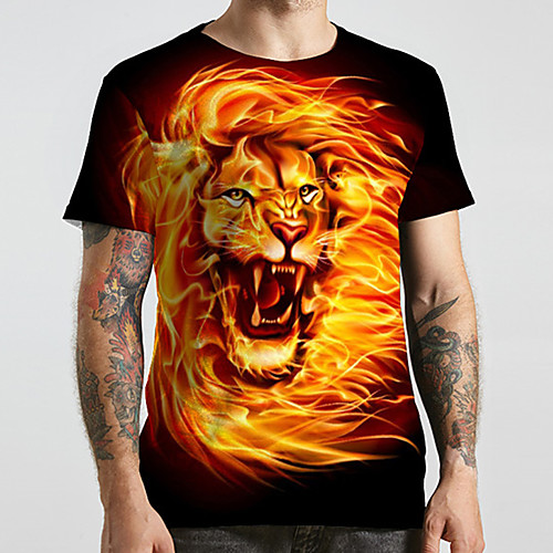 Men's Unisex Tee T shirt Shirt 3D Print Graphic Prints Lion Animal Plus Size Print Short Sleeve Casual Tops Fashion Designer Big and Tall Round Neck Yellow / Sports / Summer
Men's Unisex Tee T shirt Shirt 3D Print Graphic Prints Lion Animal Plus Size Print Short Sleeve Casual Tops Fashion Designer Big and Tall Round Neck Yellow / Sports / Summer