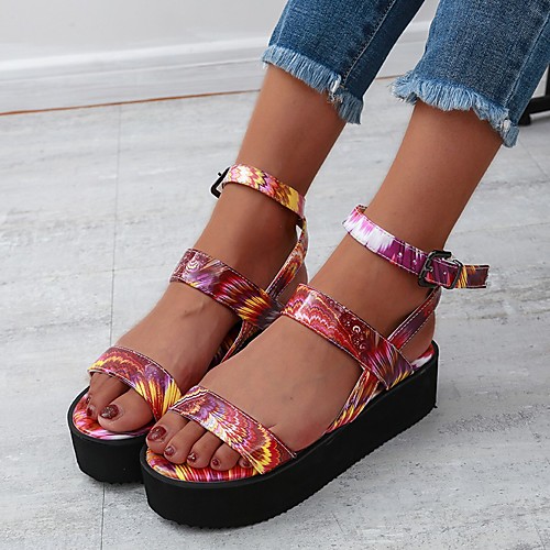 Women's Sandals Espadrilles Platform Sandals Flat Heel Round Toe PU Button Floral Camouflage Red Blue Green
Women's Sandals Espadrilles Platform Sandals Flat Heel Round Toe PU Button Floral Camouflage Red Blue Green